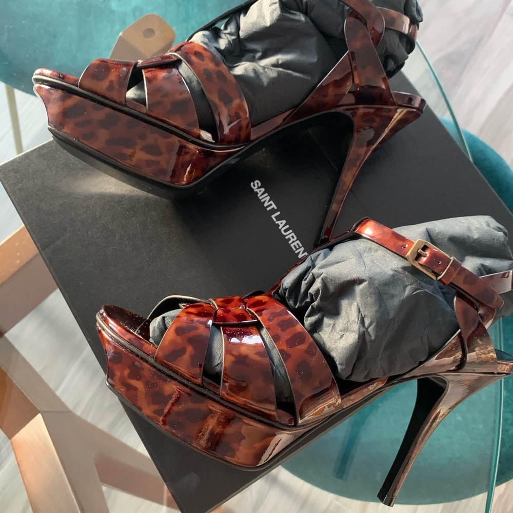Tribute tortoiseshell-effect 75mm sandals